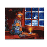 Painting by Numbers Snowman in The Garden